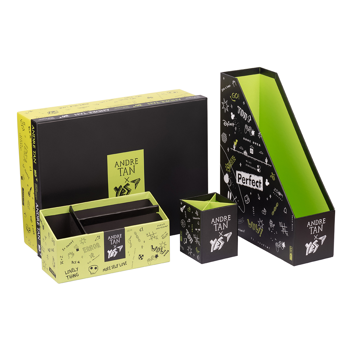 Настільний органайзер в наборі YES by ANDRE TAN картонний 4 предмети (707667)