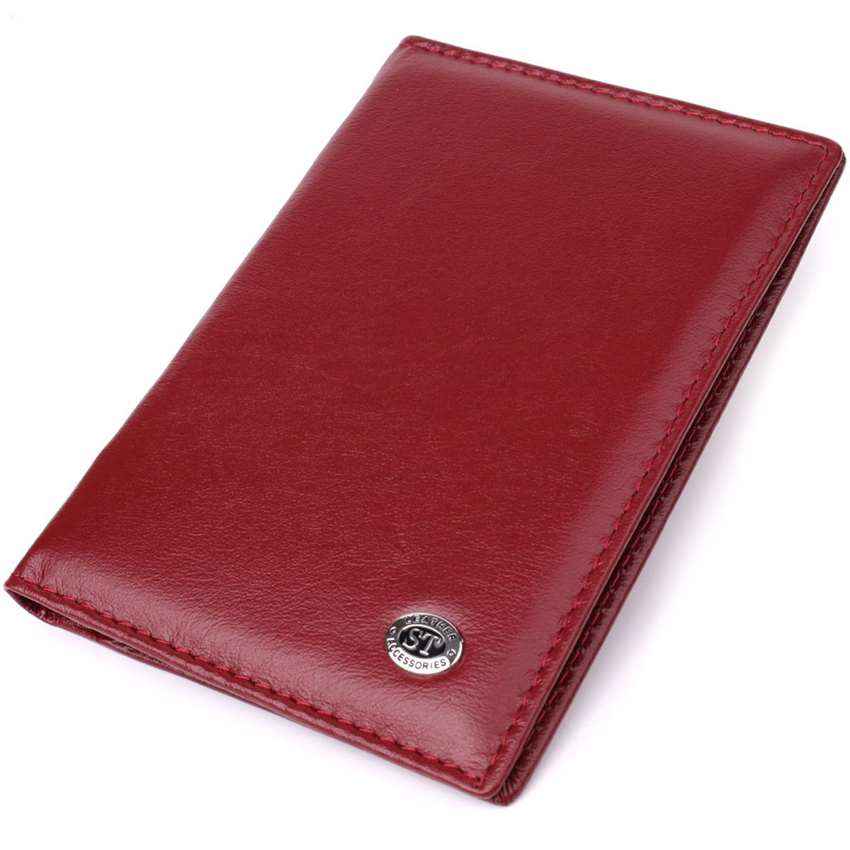 Обкладинка на паспорт універсального формату ST Leather 23079 9,5х13,5х1 см Бордовий