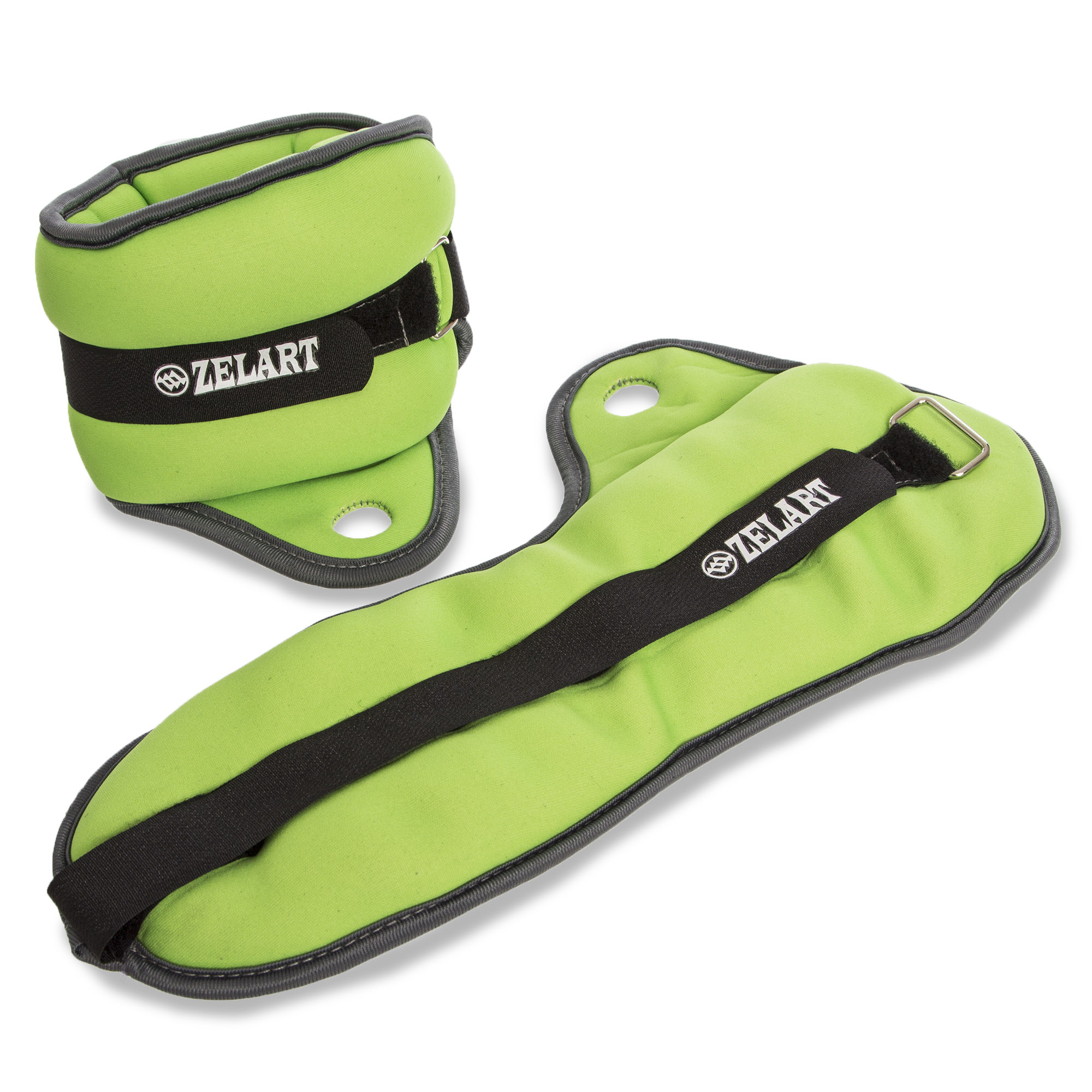 Обтяжувачі-манжети для рук PS FI-1965-4 (2 x 2кг) (FI-1965-4_Салатовый-серый)