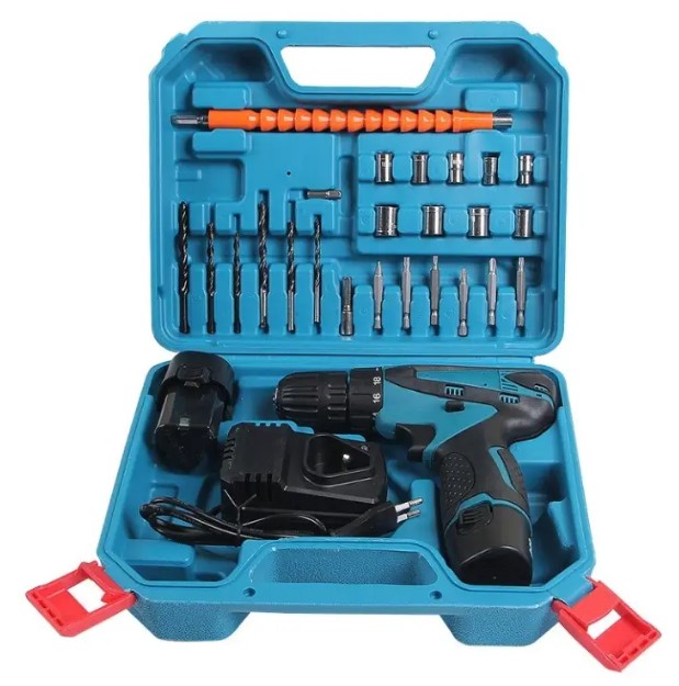 Шуруповерт акумуляторний OPT-TOP Cordless Drill з набором інструментів  в кейсі (2104618577)