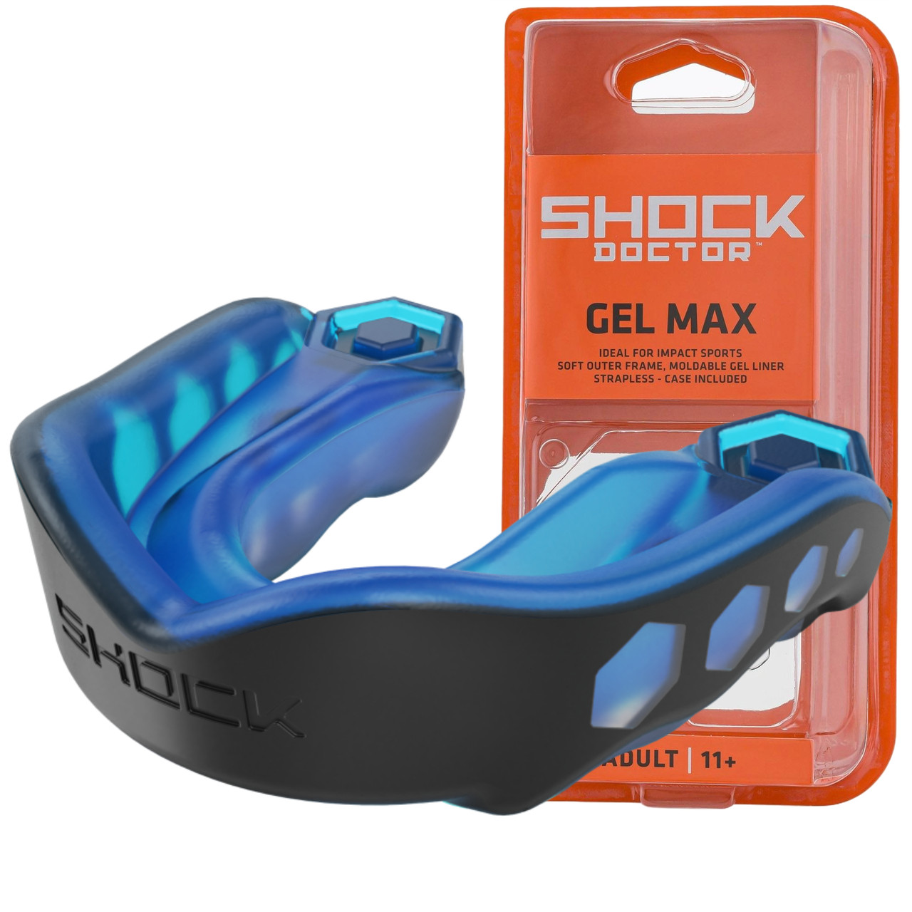Капа доросла Shock Doctor Gel Max 11+ Black Blue (6100-BB-AD)