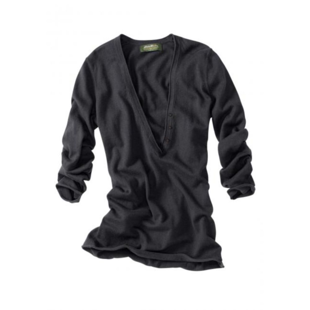 Пуловер Eddie Bauer Women Sweater Low V-Neck ANTHRACITE XS Темно-сірий (7103004ANTR-XS)