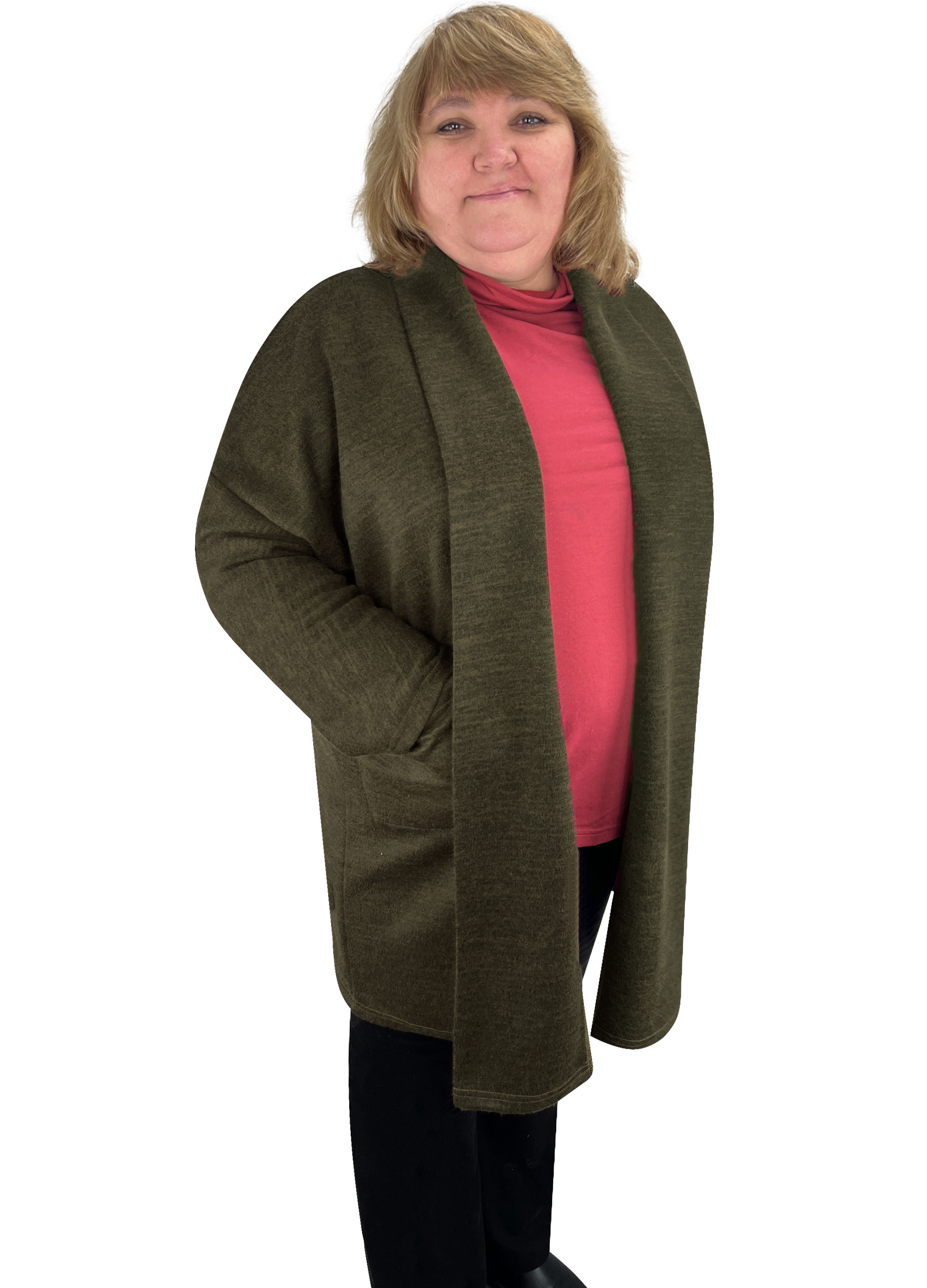 Кардиган жіночий Модельер 26118 60-62 Темно-зелений (15338)