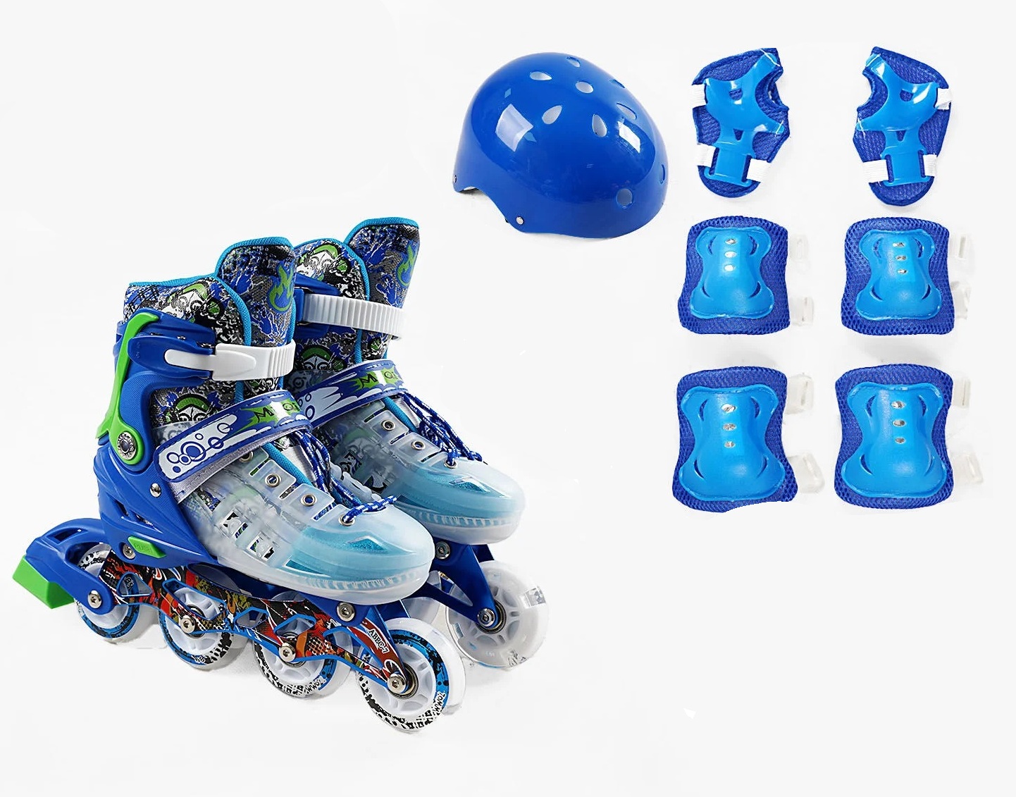 Комплект роликів із захистом Best Roller 78-31L PU 39-43 Синій (169994)