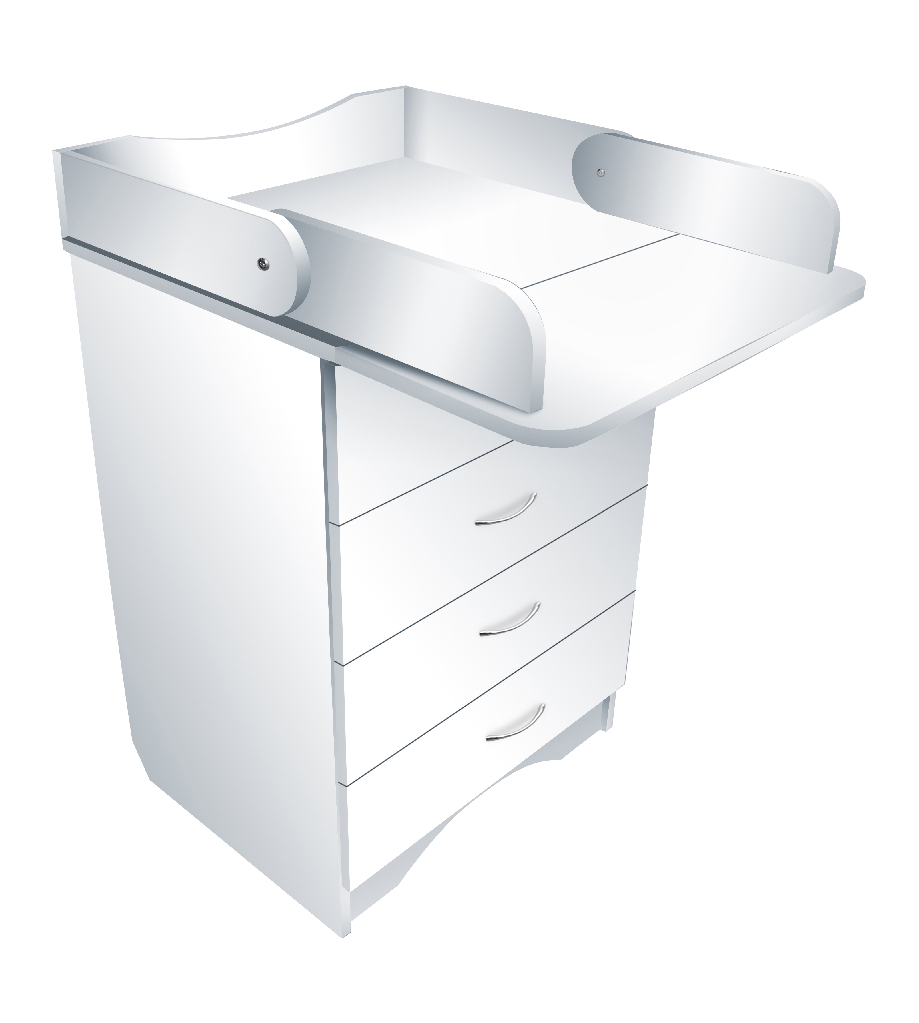 Комод пеленальний Малюк з фарбованими МДФ фасадами МАКСІ МЕБЛІ Білий (5103166)