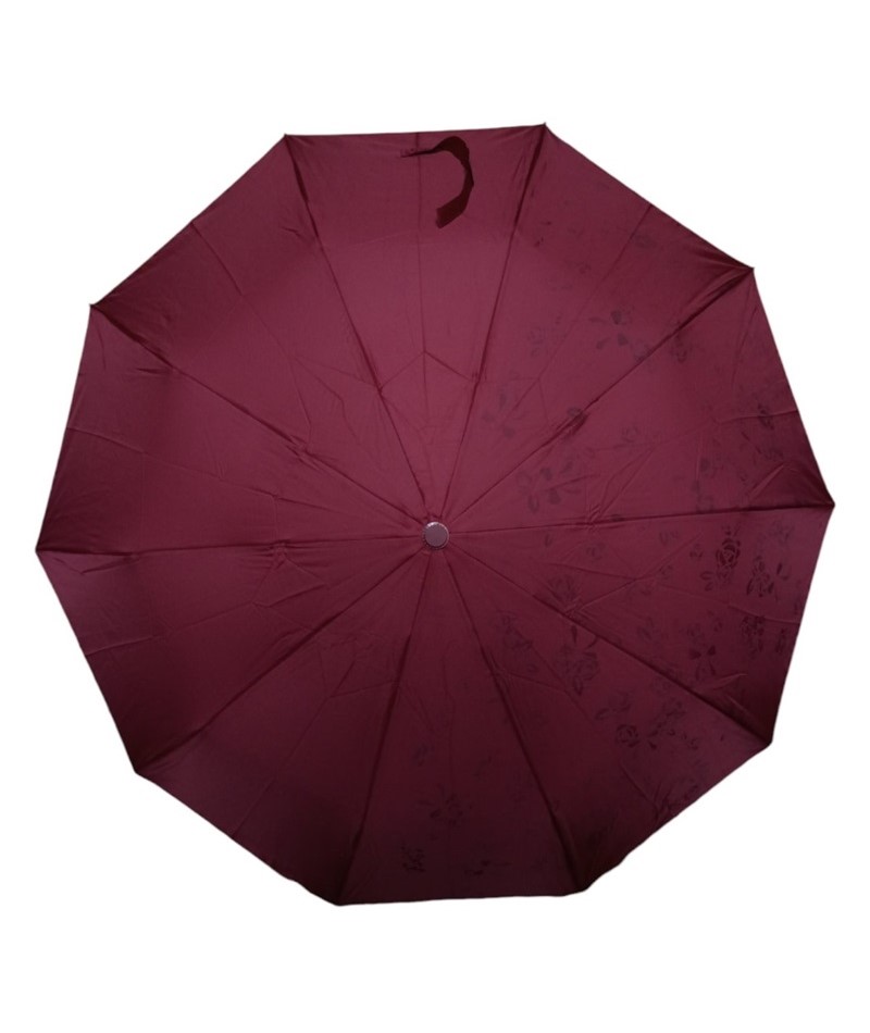 Парасолька жіноча напівавтомат Bellissimo SL461C 10 спиць Бордовий