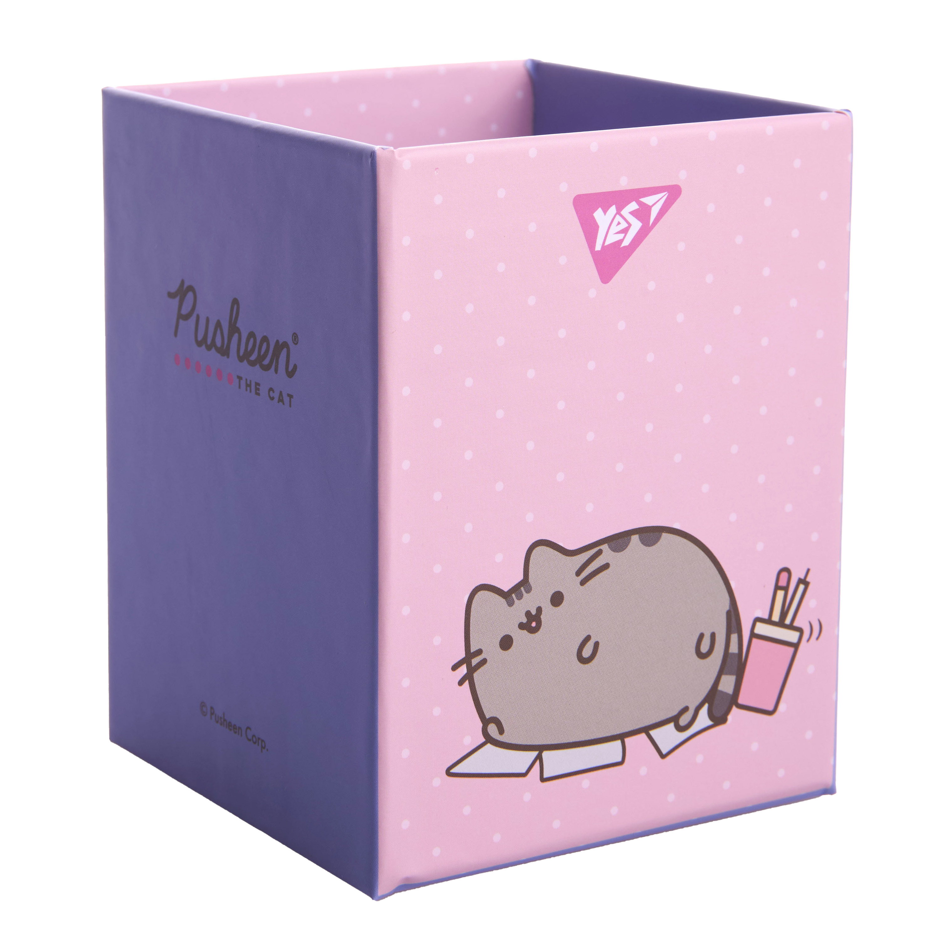 Стакан для письмового приладдя YES Pusheen 8х8х10 см Різнокольоровий (708333)