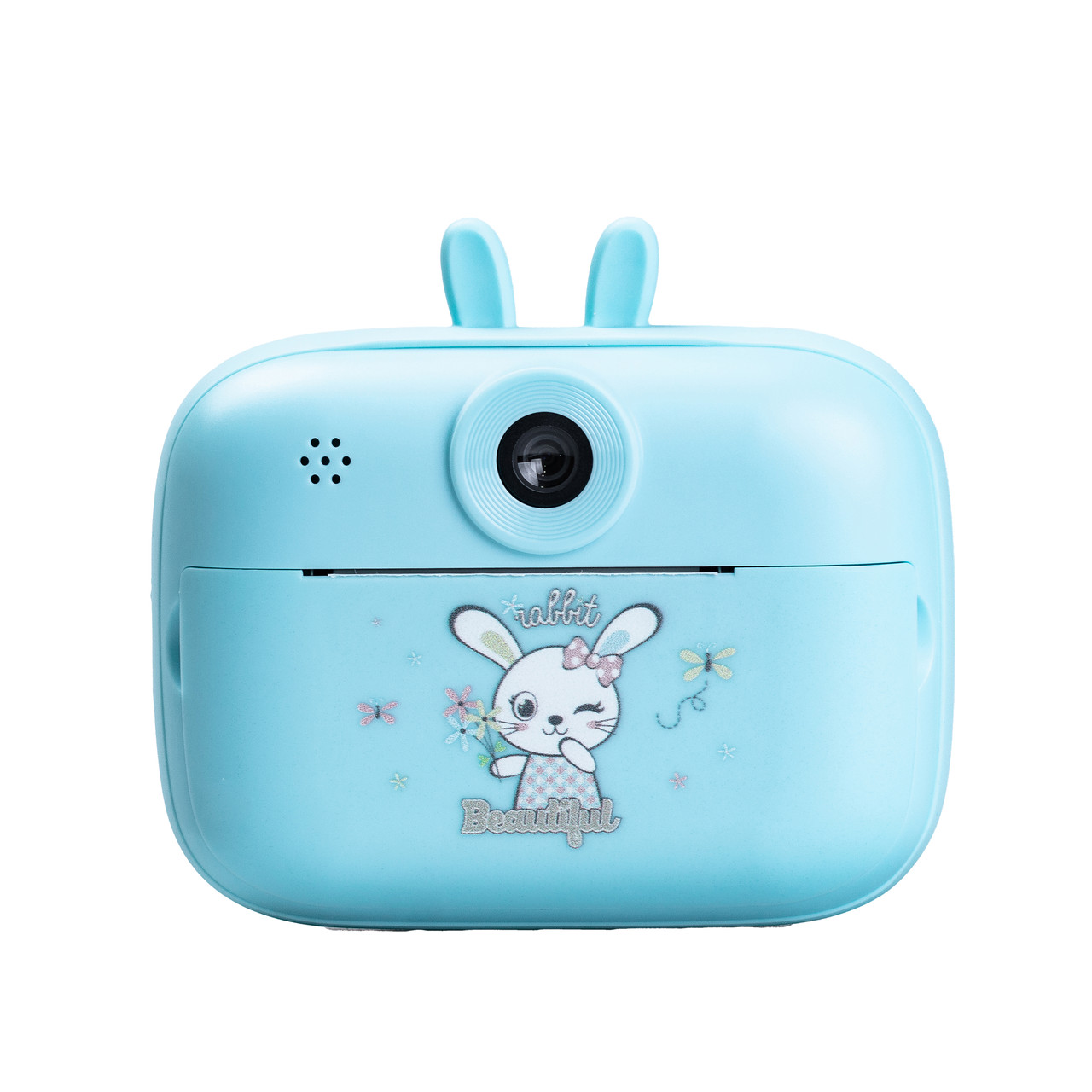 Фотоапарат дитячий з функцією миттєвого друку Happy Life Зайчик блакитний (HPS1BL)