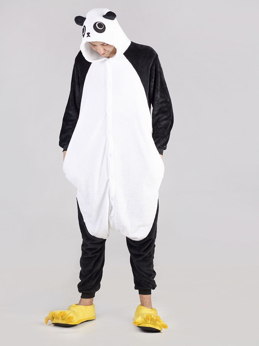 Піжама кігурумі Jamboo Кунг-фу панда XL Чорно-білий (J400719)