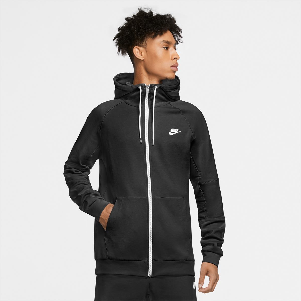 Бомбер чоловічий Nike M Nsw Modern Hoodie Fz Flc S Чорний (CU4455-010)
