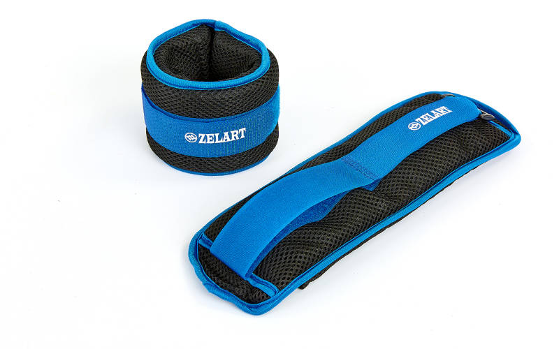 Обтяжувачі-манжети водонепроникні planeta-sport FI-7210-2 (2 x 1кг) Чорно-синій 2 шт