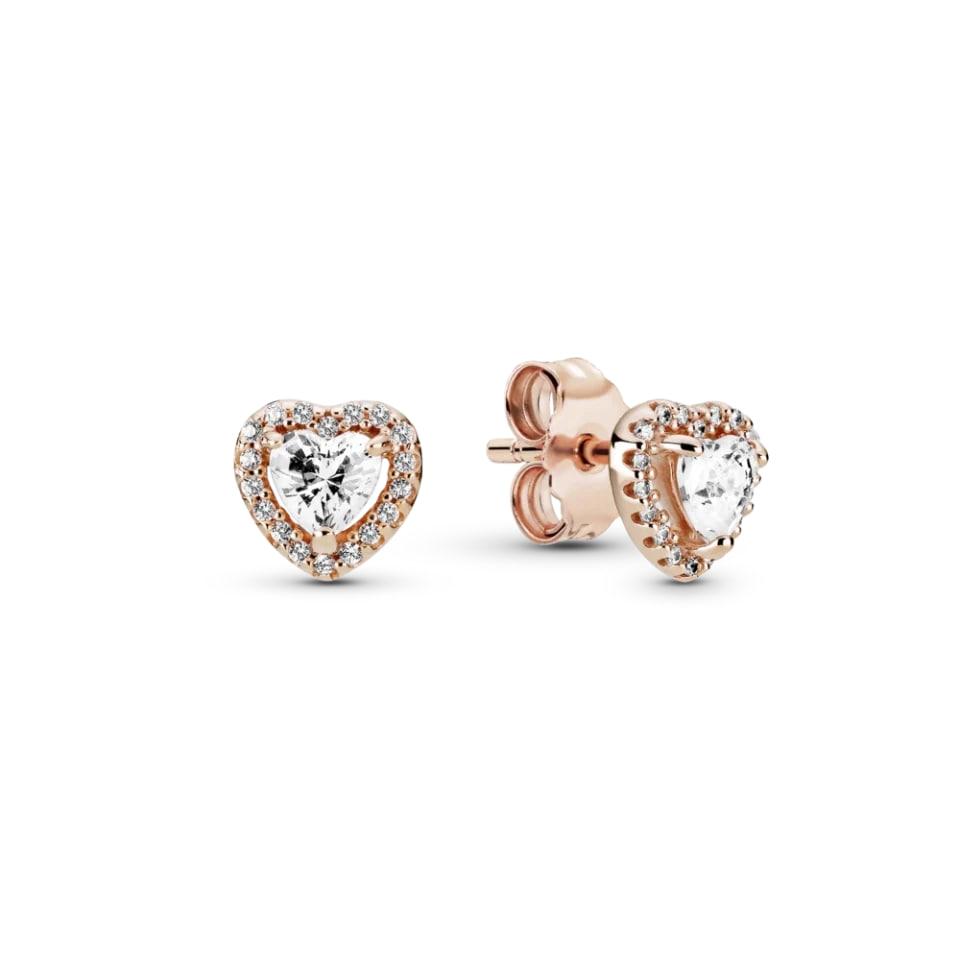 Сережки No Brand Блискуче рельєфне серце 288427C01 (2558103321)
