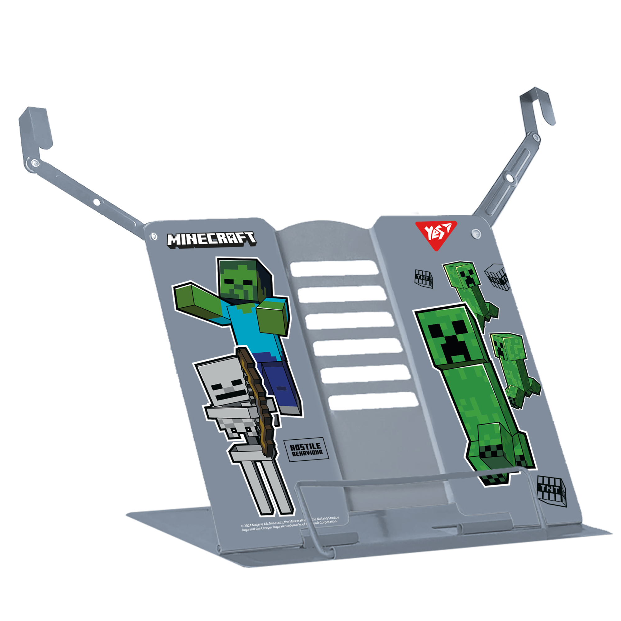 Підставка для книг з додатковими фіксаторами YES Minecraft 16.5x17x16 см Різнокольоровий (470520)