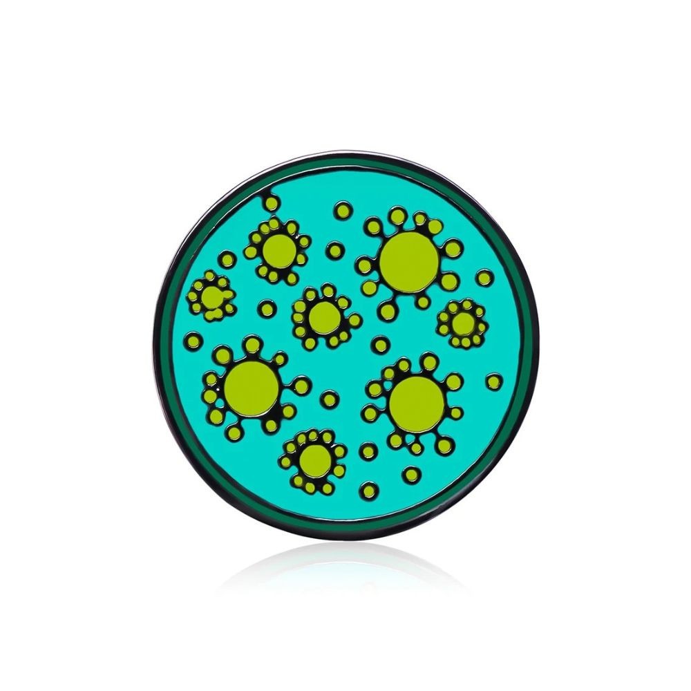 Значок-пін BROCHE Чашка Петрі Зелений BRGV114548