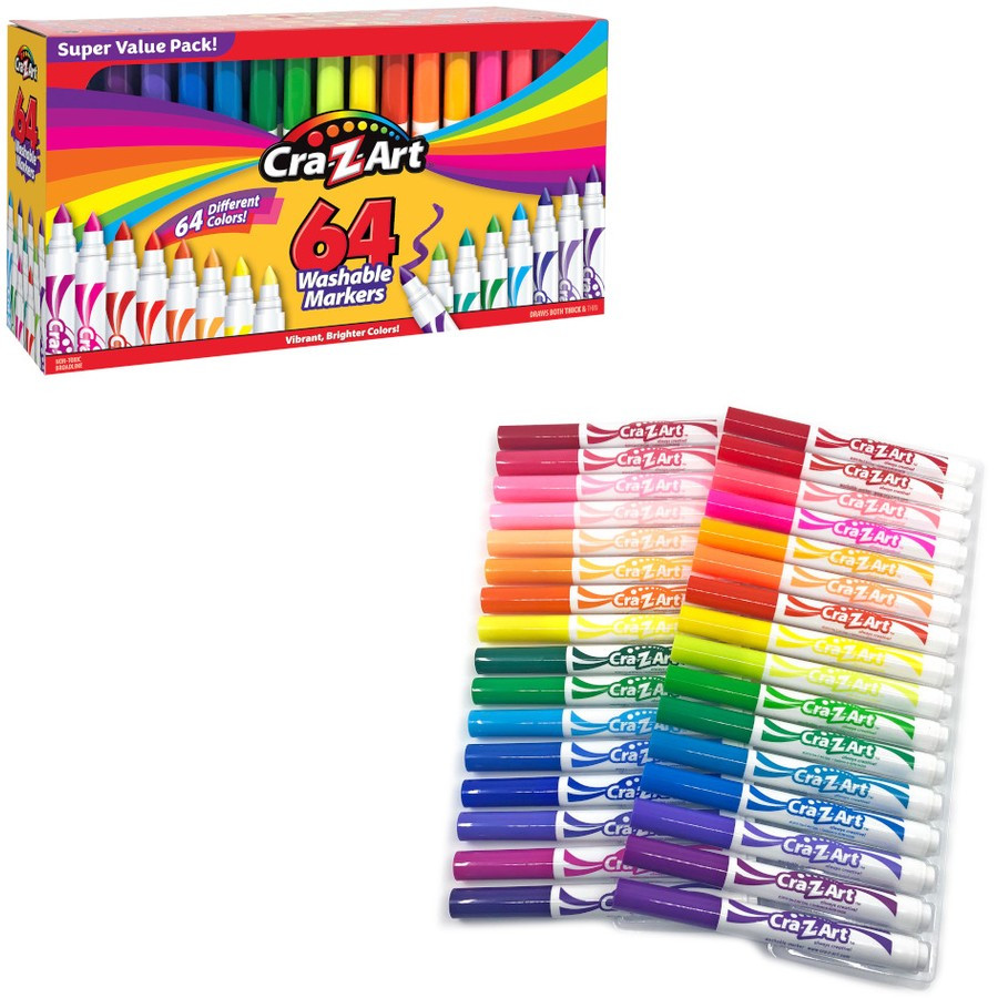 Набір маркерів на водяній основі для малювання Cra-Z-Art 01342CRA 64 шт