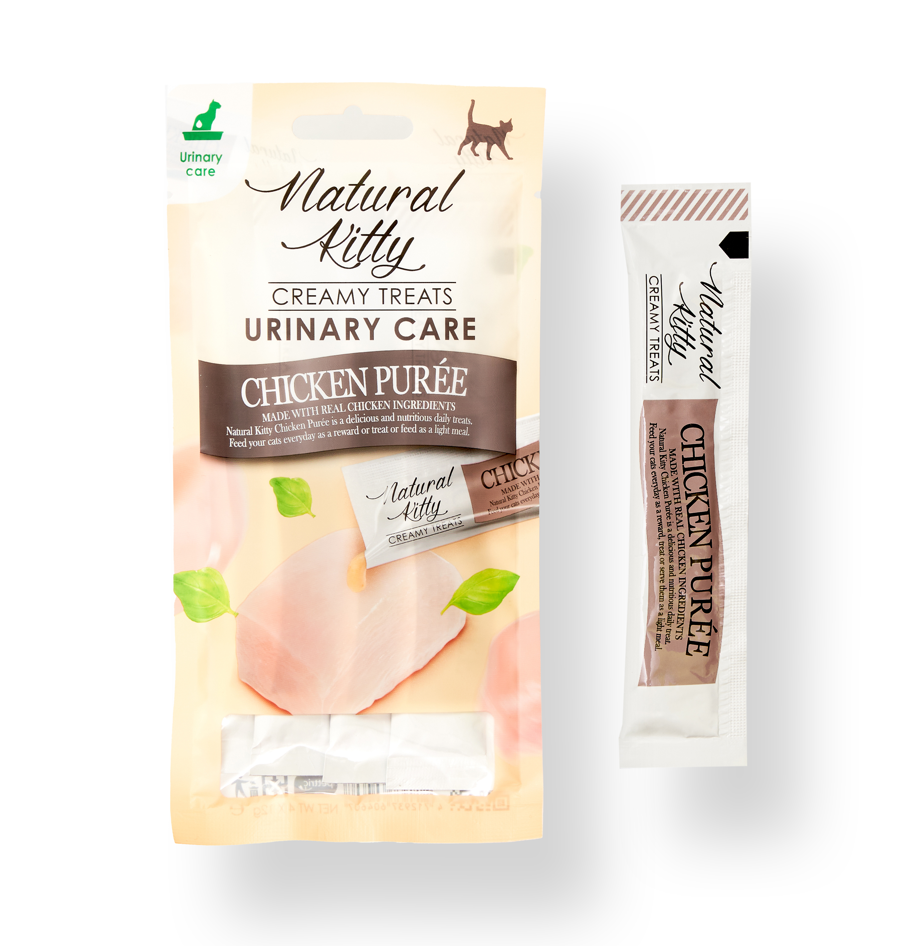 Пюре для котів Natural Kitty Догляд за сечовивідними шляхами Курка 4х12 г (SNK24016)