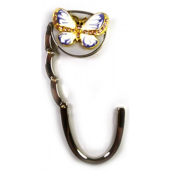 Сумкотримач Для Жіночої Сумочки &quot;метелик-Замок&quot; Біло-Синій (6,5Х4,5Х1,5 Див) 28465D