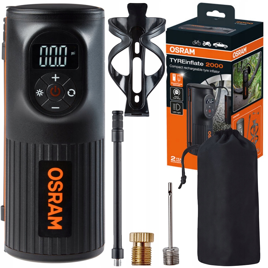 Компресор акумуляторний з автостопом та цифровим манометром Osram OTIR2000 12V