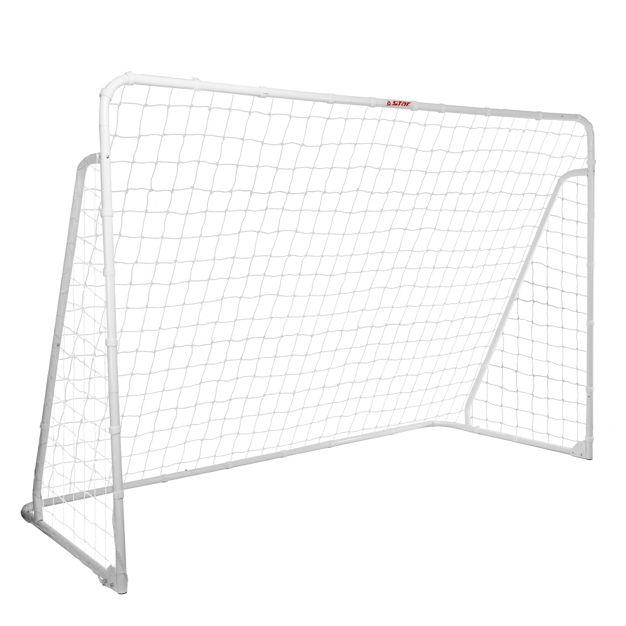 Ворота футбольні із сіткою STAR SN930C 300х120х200 см Білий