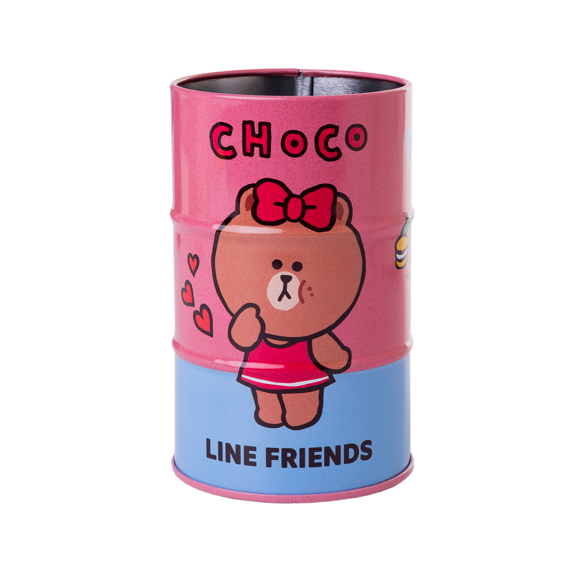 Стакан-підставка бочка YES Line friends 10,8х6,5 см Різнокольоровий (708098)