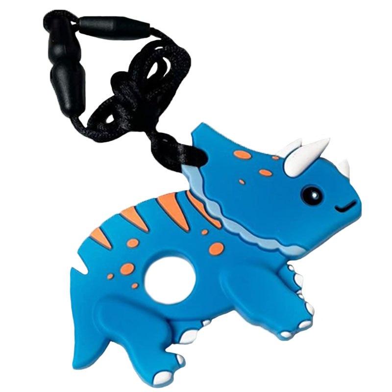 Силіконовий прорізувач-іграшка 2Life Динозавр Синій vol-12334