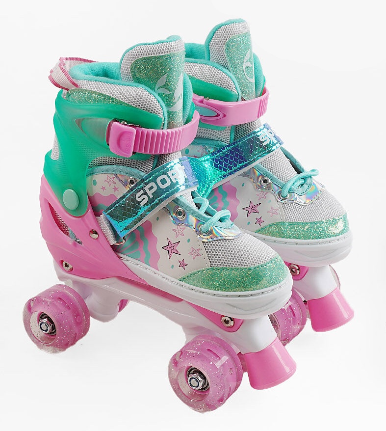 Ролики квади Best Roller 9-54 М PU 34-38 Рожевий (170019)