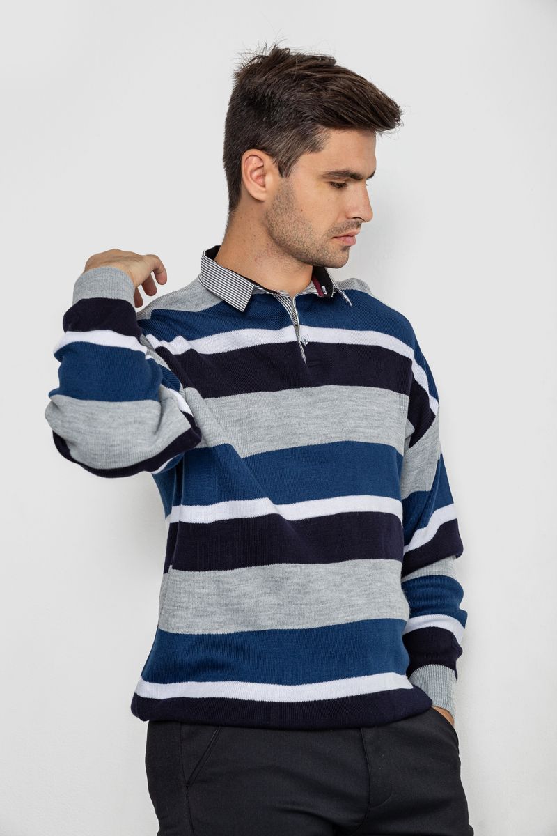 Светр-обманка чоловічий AGER Сіро-синій 161R901-2 XL (112419_822522)