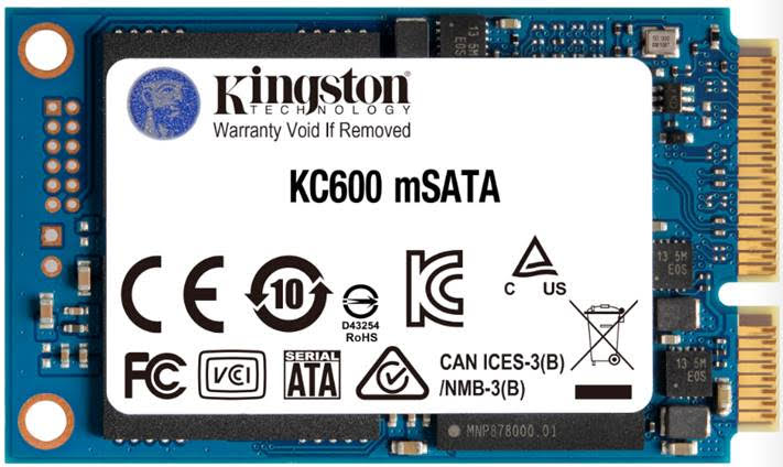 Накопичувач SSD 512GB Kingston KC600 mSATA SATAIII 3D TLC (SKC600MS/512G)