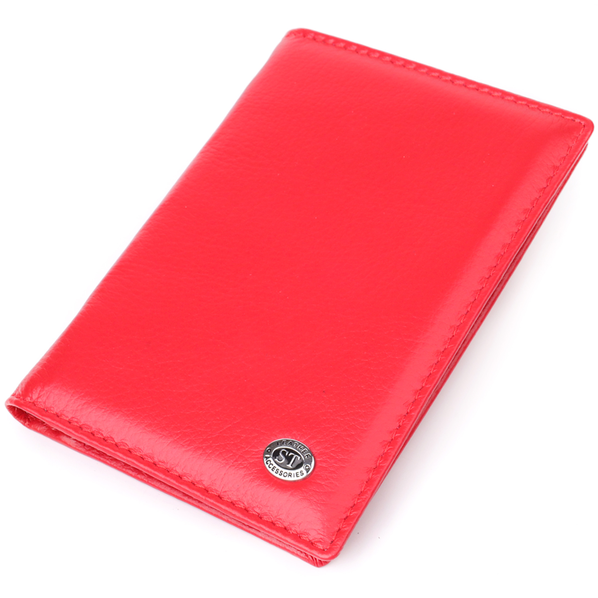 Обкладинка на паспорт універсального формату ST Leather 23080 9,5х13,5х1 см Червоний