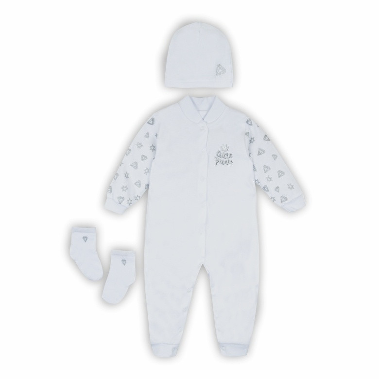 Комплект для хлопчика Gabbi КТ-22-4 Принц-3 Білий на зріст 74 (13183)