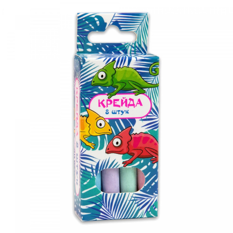 Крейда Маленька кругла Strateg 50104 8 штук різнокольорові