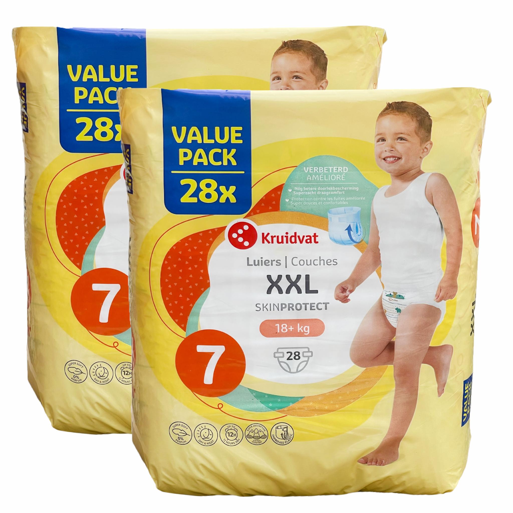 Підгузники Kruidvat XXL 7 18+ кг 56 шт (108733016)