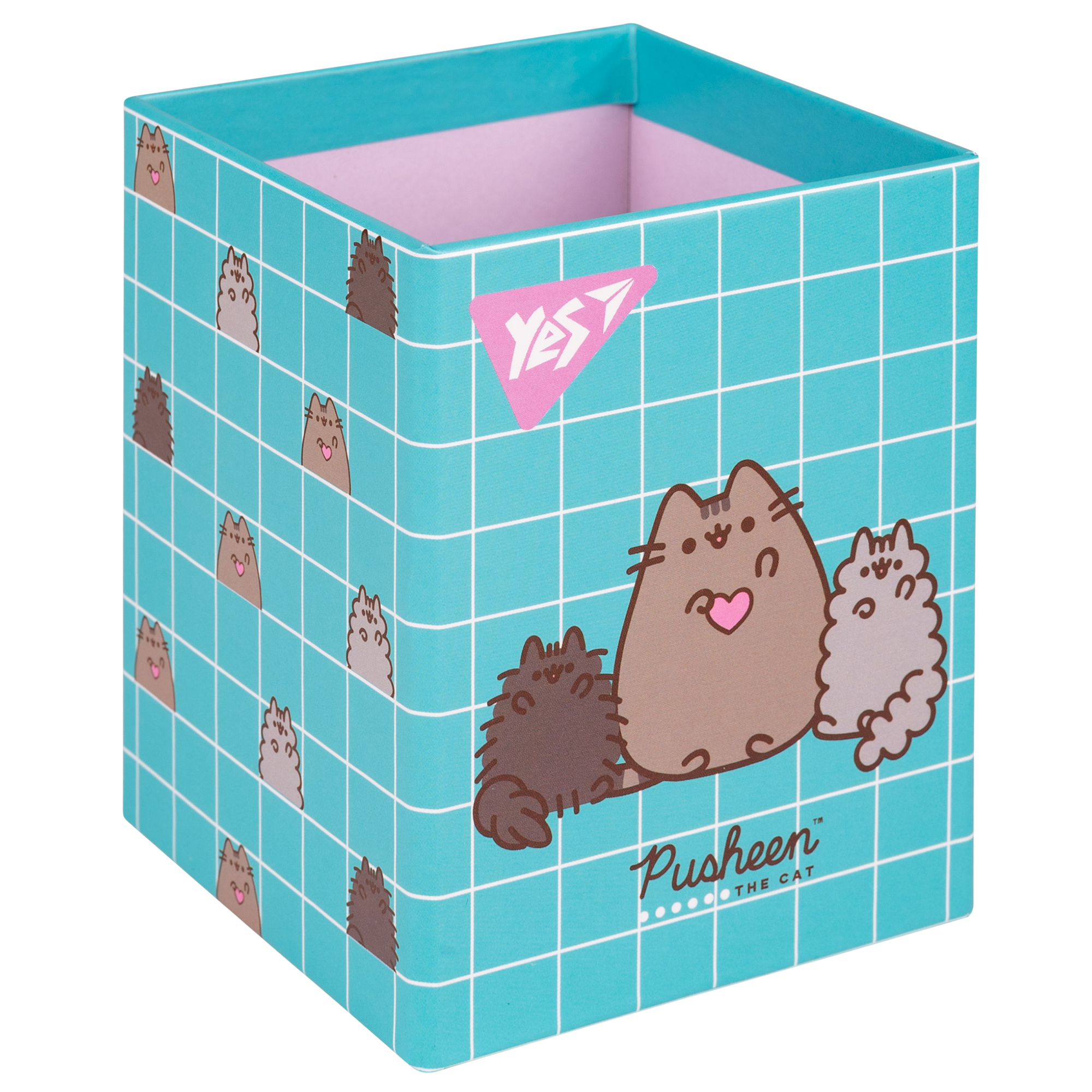 Стакан для письмового приладдя YES Pusheen 8х8х10 см Різнокольоровий (708216)
