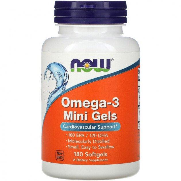 Омега-3 Now Foods 500 мг 180 капсул