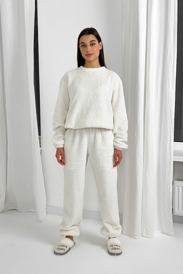 Піжама з плюшу Perfect Female Молочний M (185PJ-33JaP-mi)