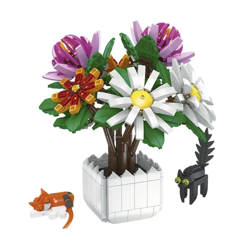 3D-конструктор Jie Star 9036 Chrysanthemum potted plants 900 деталей 13217-84634