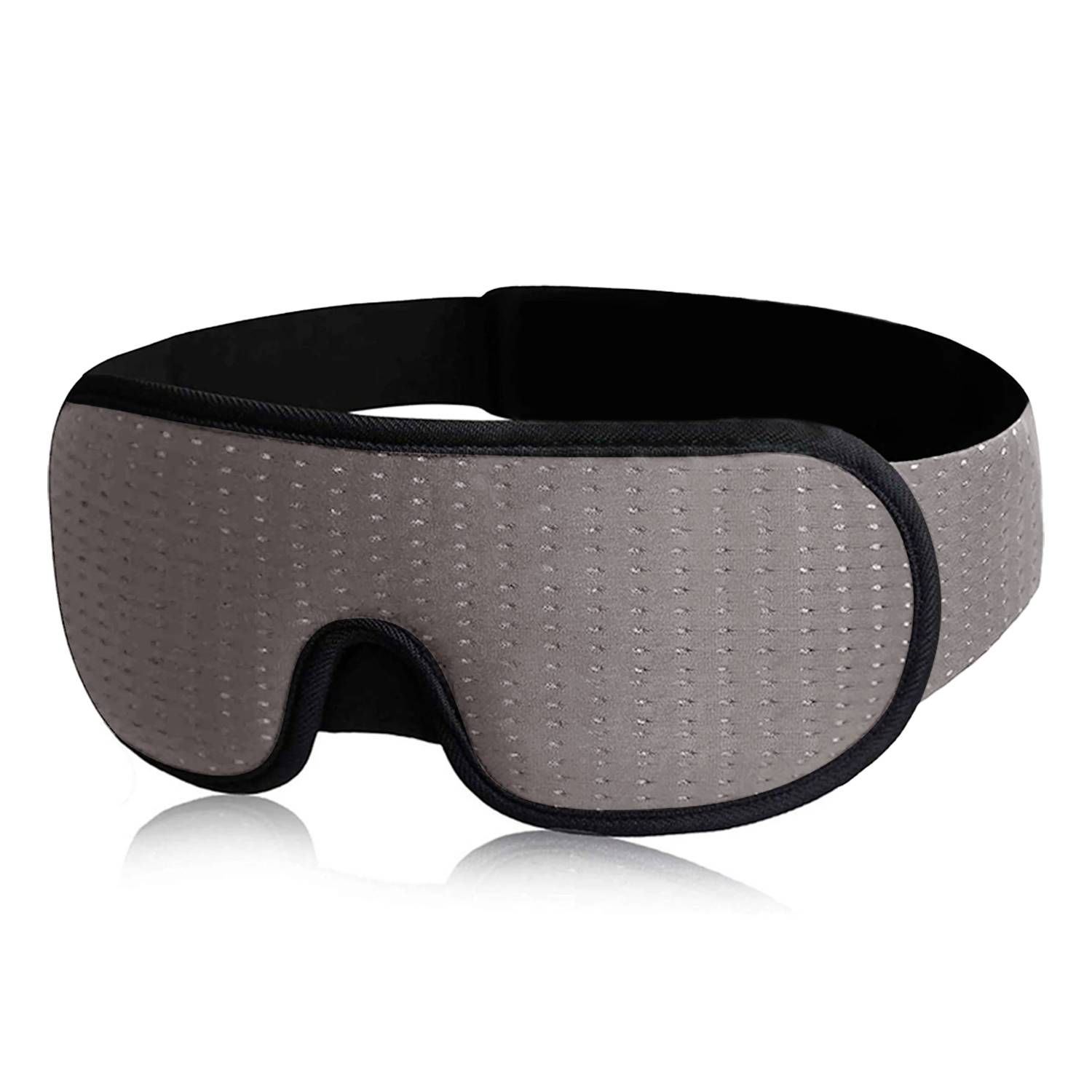 Маска для сну з дихаючого матеріалу та беруші в комплекті No Brand Сіра (AFT-Grey)