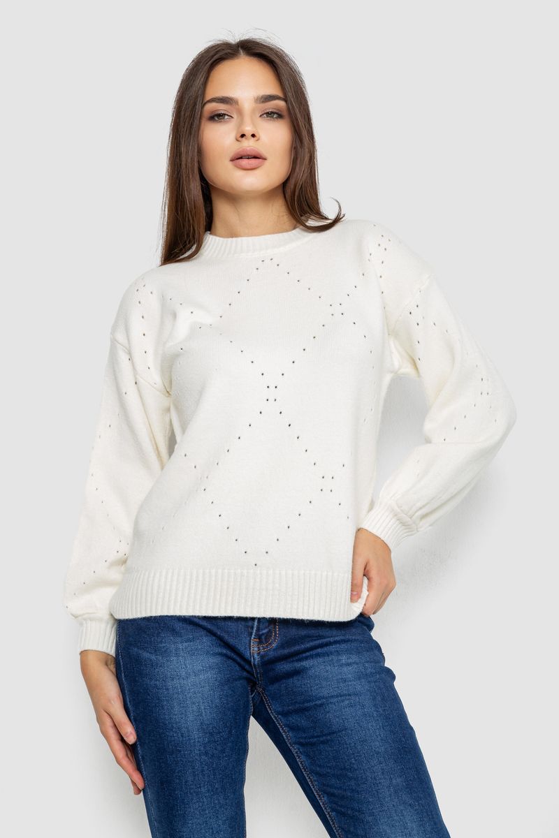 Светр жіночий AGER 244R2026-8 S-M Молочний (113318_825773)