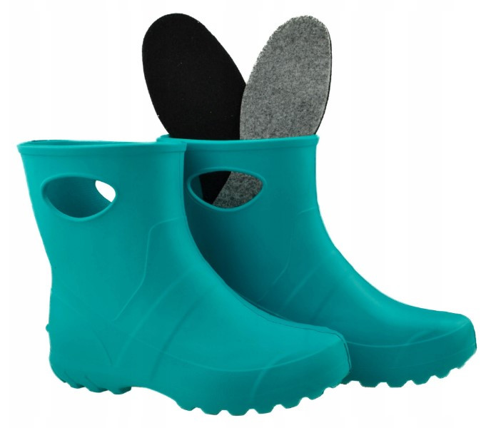 Жіночі гумові чоботи пінки Lemigo Garden 752 бірюзові 41