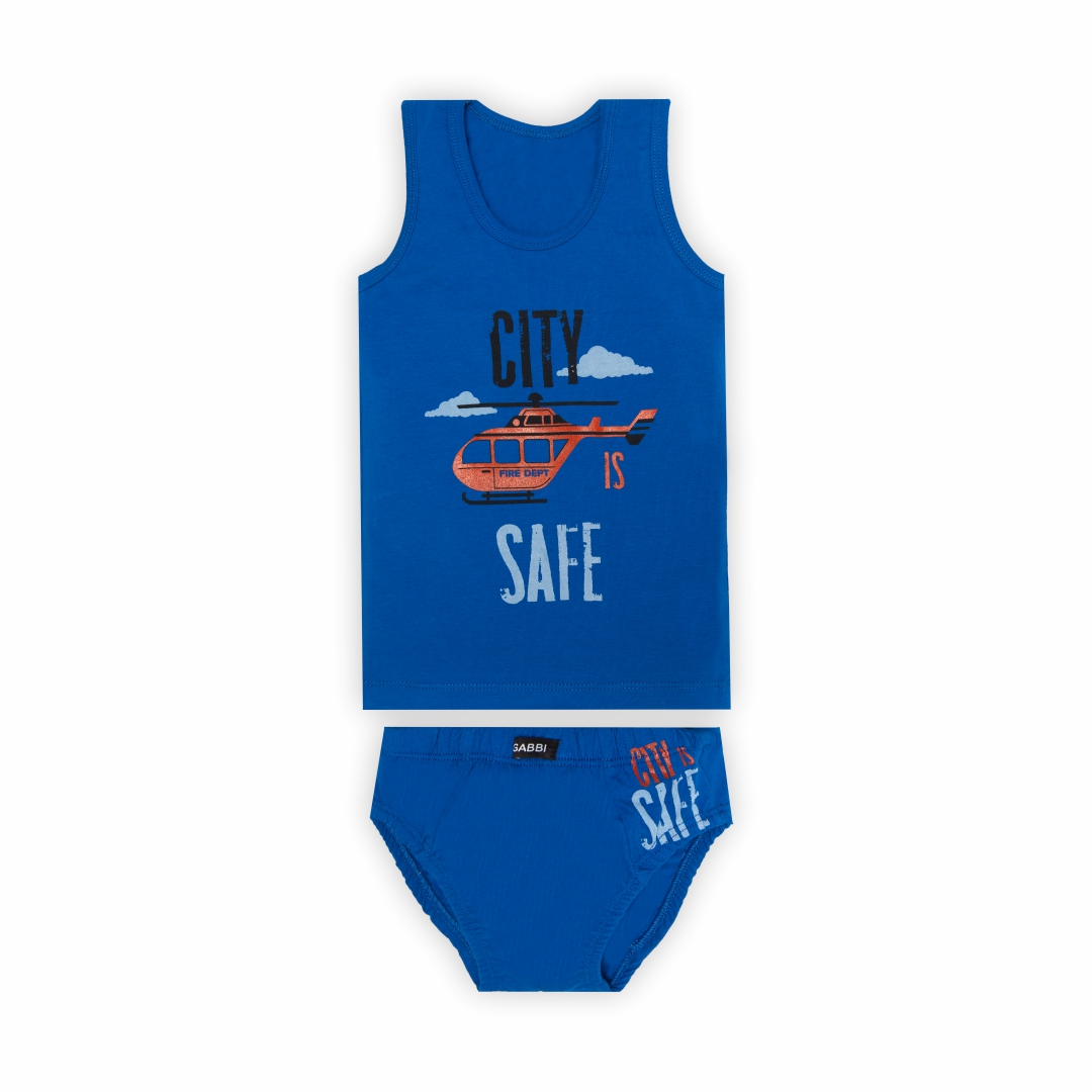 Комплект білизни для хлопчика Gabbi КТМ-22-2 Синій на зріст 110 (13234)