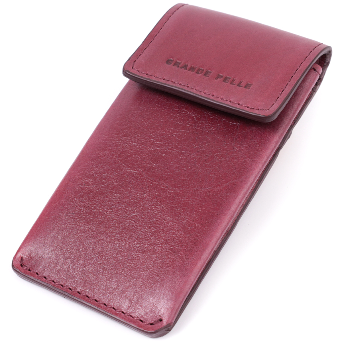 Ключниця для жінок у вигляді футляра з натуральної шкіри Grande Pelle 22572 Бордовий