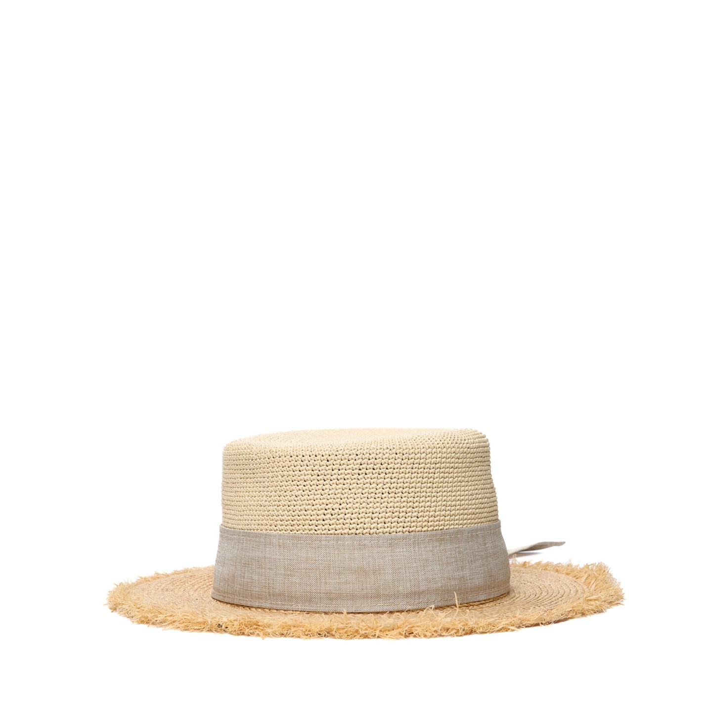 Капелюх канотьє жіночий зі стрічкою-бантом LuckyLOOK Перт 57 Бежевий 819-238