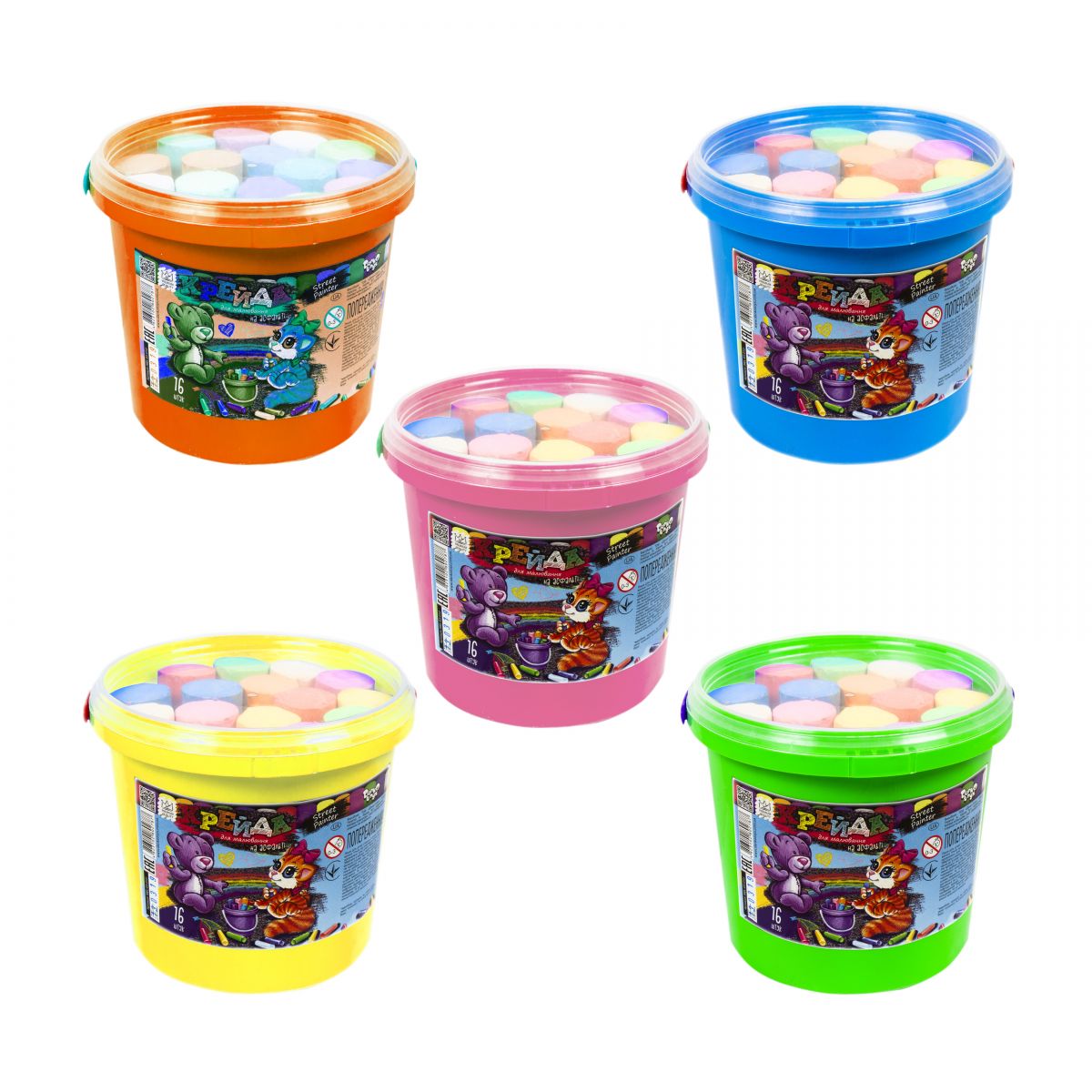 Крейда кольорова 16 штук Dankotoys (MEL-03-01U)