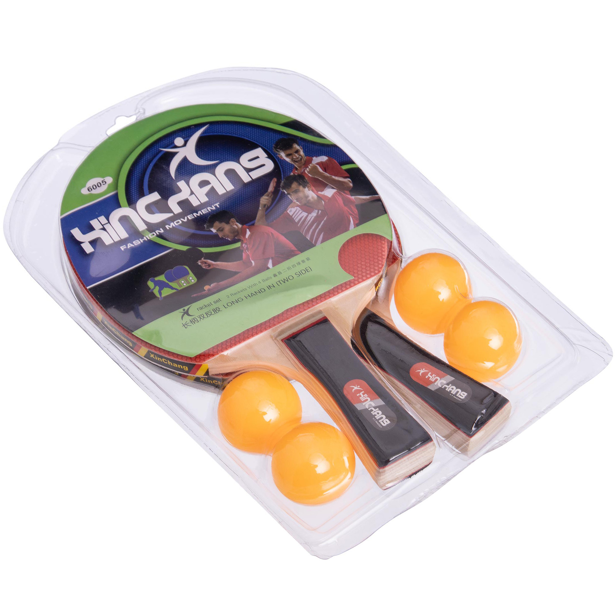 Набір для настільного тенісу 2 ракетки 4 м'ячі XINCKANS MT-268