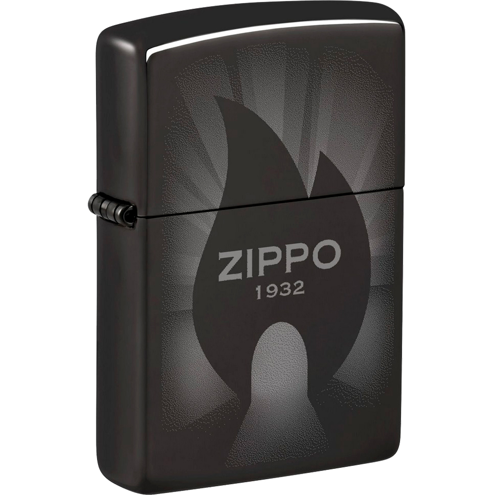 Запальничка бензинова Zippo High Polish Black Radiant Design 5,6х3,8х1,3 см Чорний (46175)