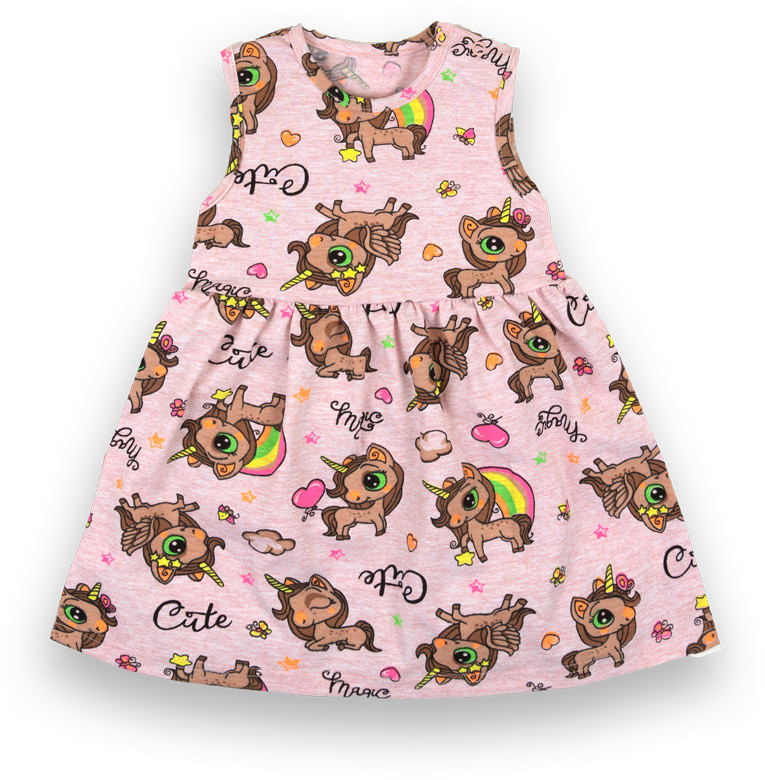 Сарафан дитячий GABBI SR-22-1 Рожевий з єдинорогами на зріст 92 (13165)