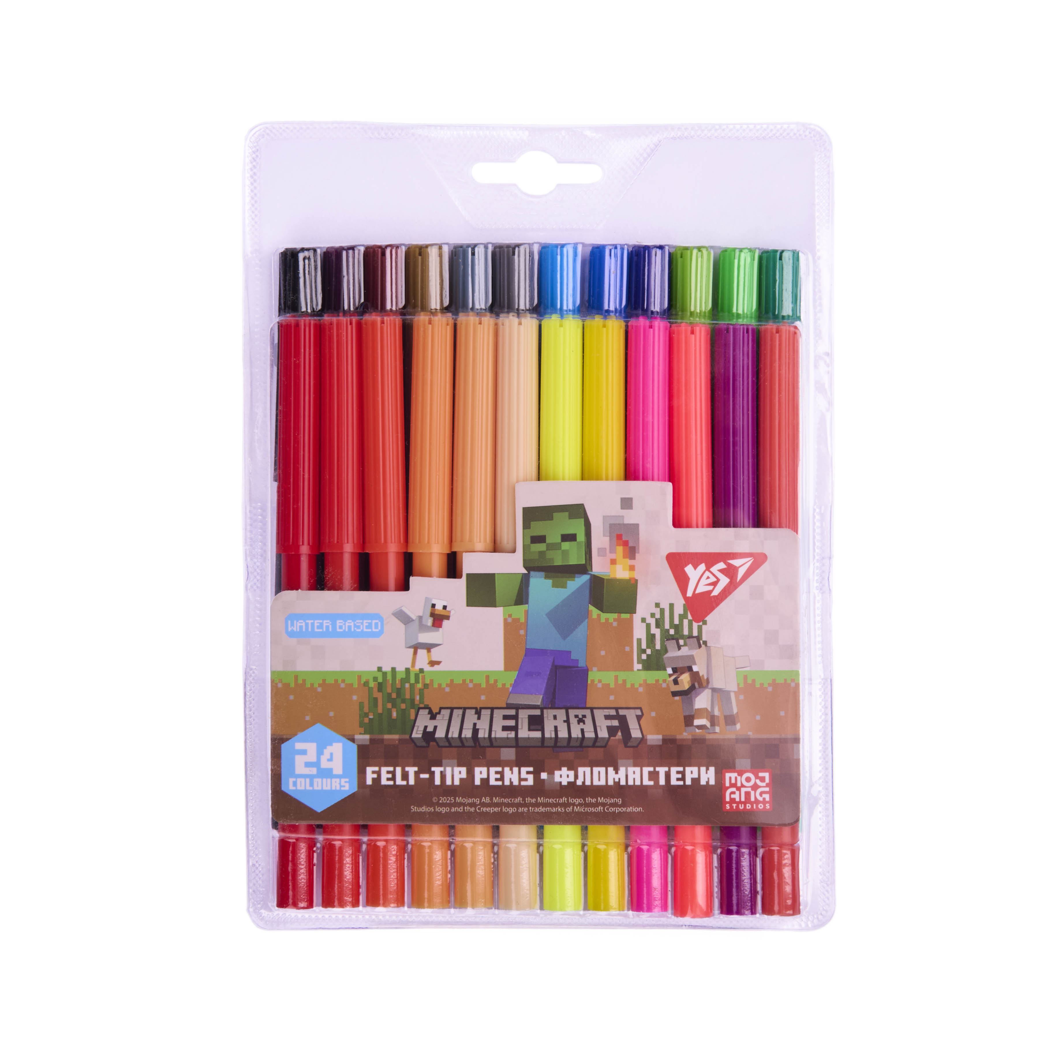 Фломастери YES Minecraft 24 кольори (650571)