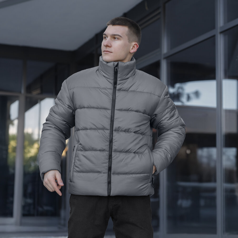 Чоловіча зимова куртка Pobedov Bubble Gum 335872 M Темно-сірий (00000005844)