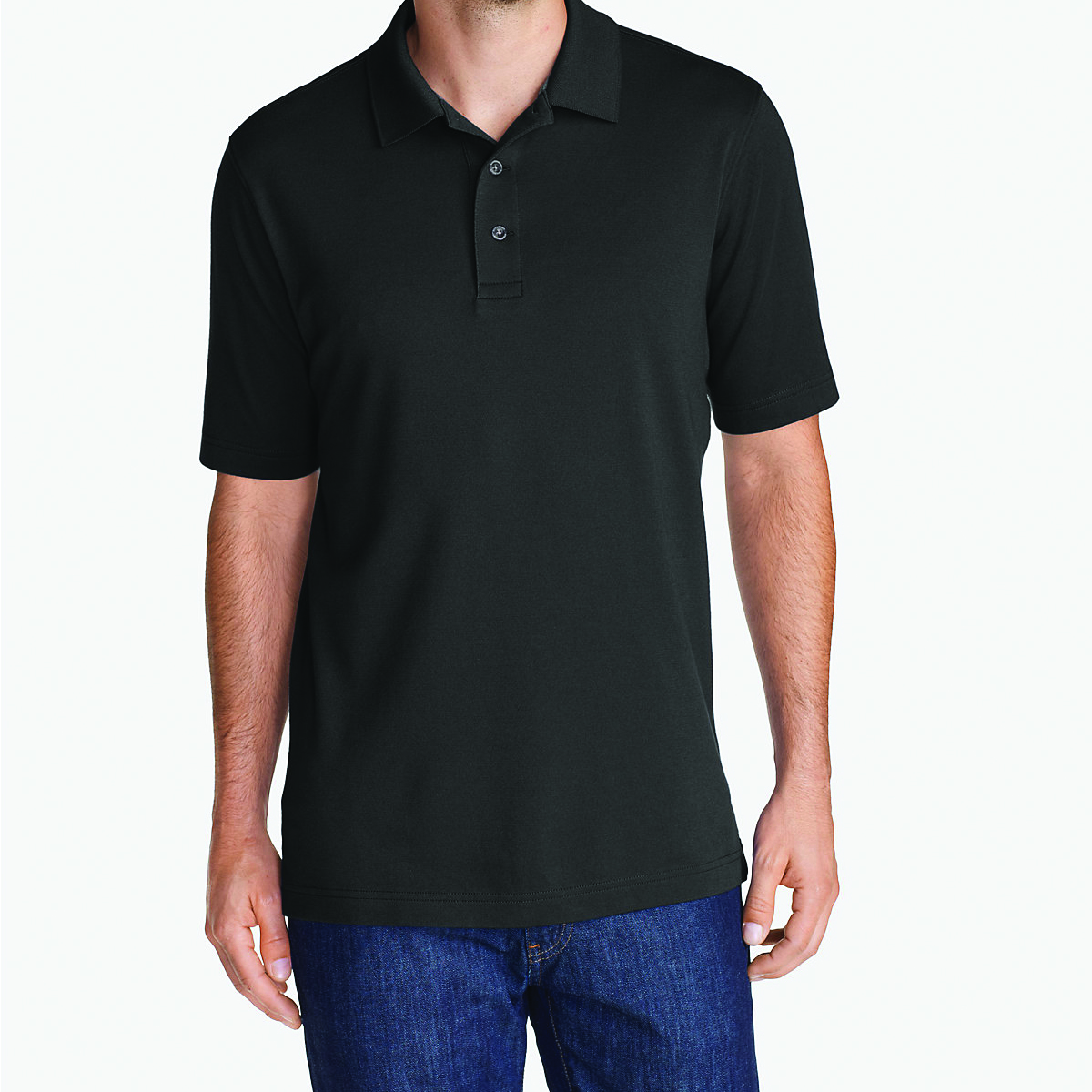 Футболка чоловіча поло Eddie Bauer Men Voyager II Performance XL Чорний (9530BK)