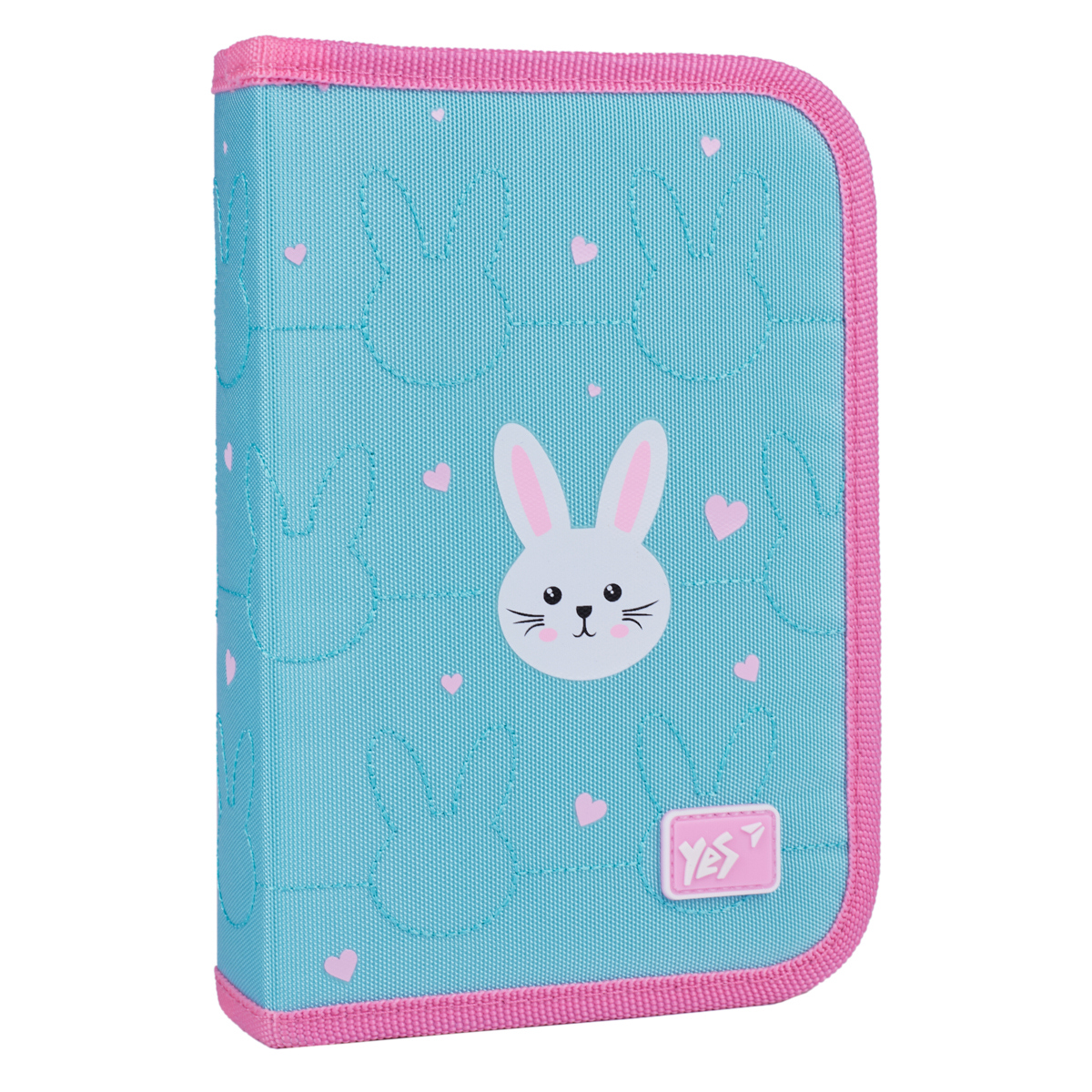 Пенал одинарний YES HP-04 Funny Bunny 14х21х4 см Рожево-блакитний (533625)